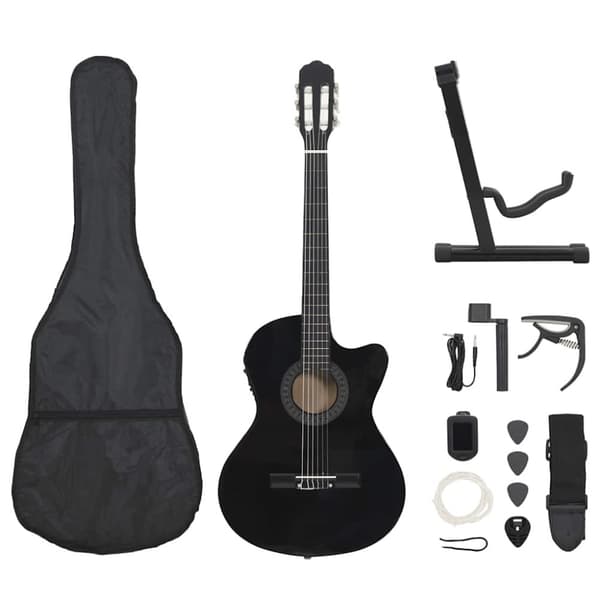 Mooistoerwonen 12-delers gitarsett med equalizer og 6 strenger, 2 stk.