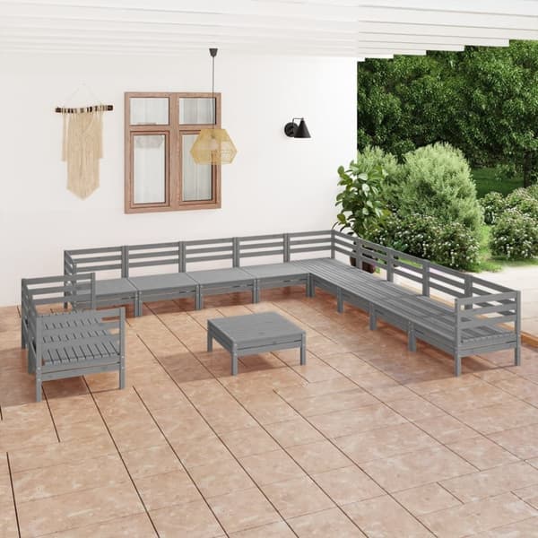 Mooistoerwonen 12-delers loungesett heltre furu grå 3