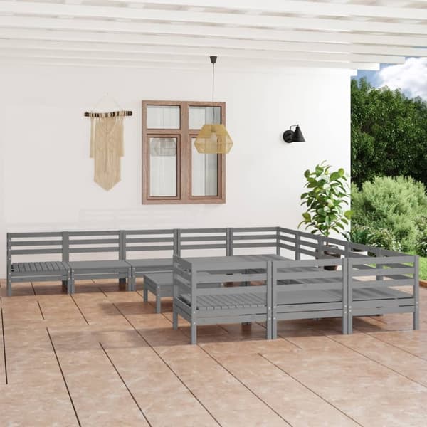 Mooistoerwonen 12-delers loungesett heltre furu grå 6
