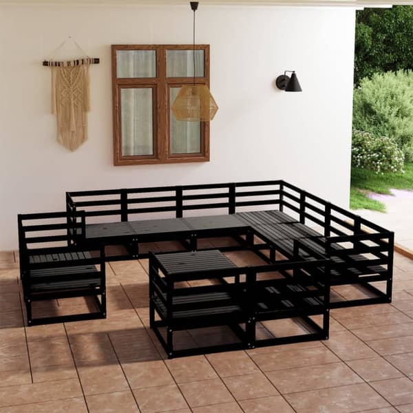 Mooistoerwonen 12-delers loungesett heltre furu svart 15