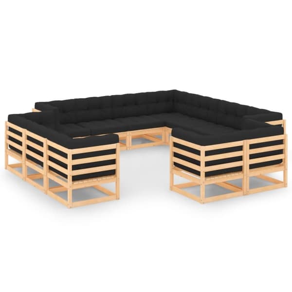Mooistoerwonen 12-delers loungesett med antrasittfargede puter 6