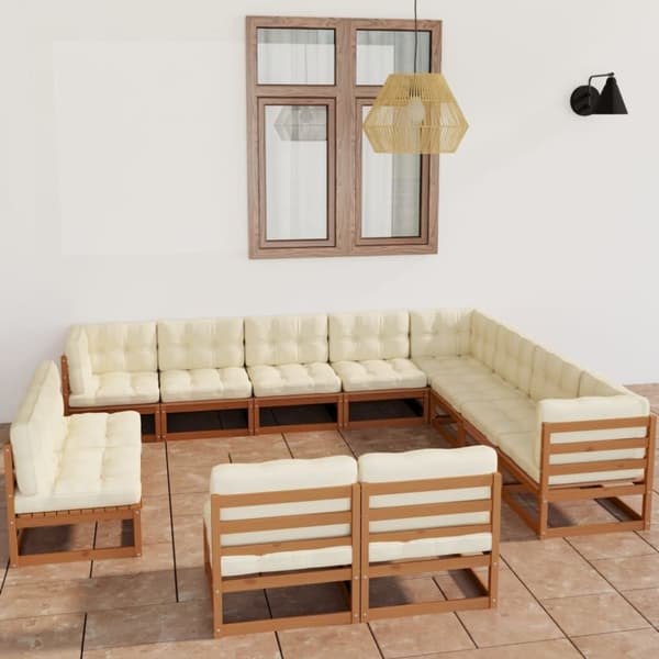 Mooistoerwonen 12-delers sofagruppe med puter heltre furu 40