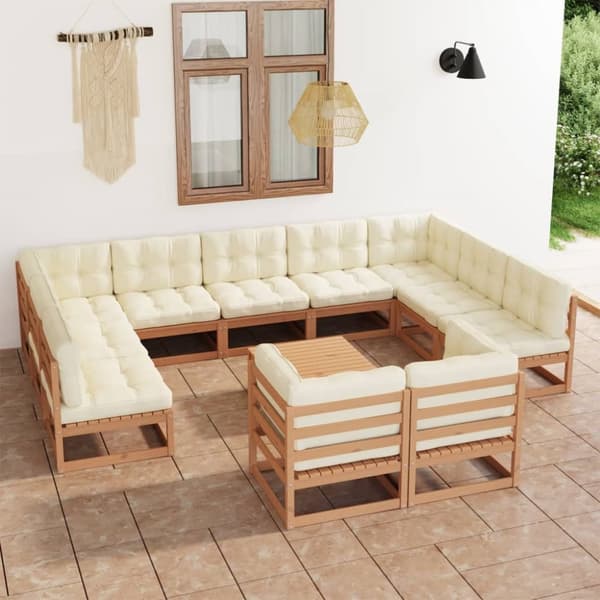 Mooistoerwonen 12-delers sofagruppe med puter heltre furu 50