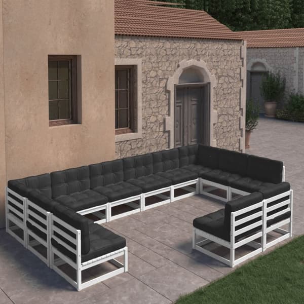Mooistoerwonen 12-delers loungesett med puter heltre furu 63