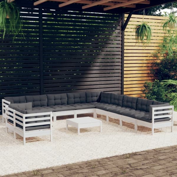 Mooistoerwonen 12-delers loungesett med puter heltre furu 71