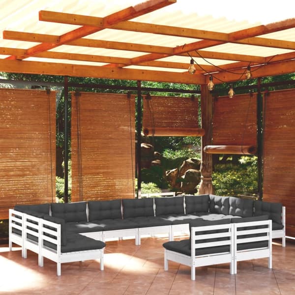 Mooistoerwonen 12-delers loungesett med puter heltre furu 75