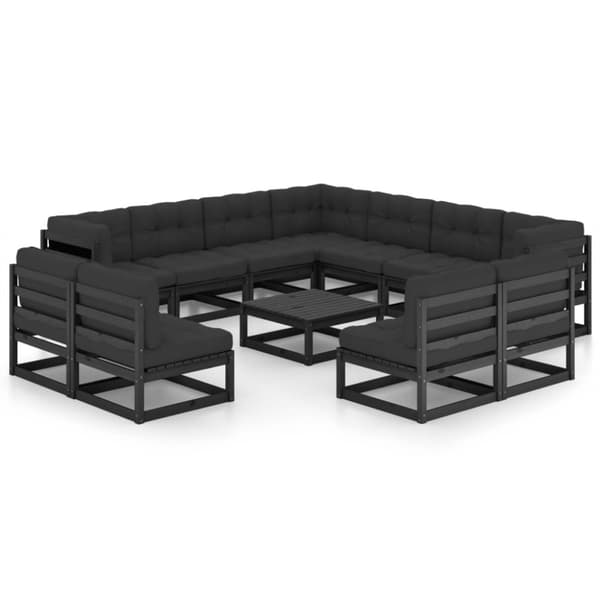 Mooistoerwonen 12-delers loungesett med puter heltre furu 79