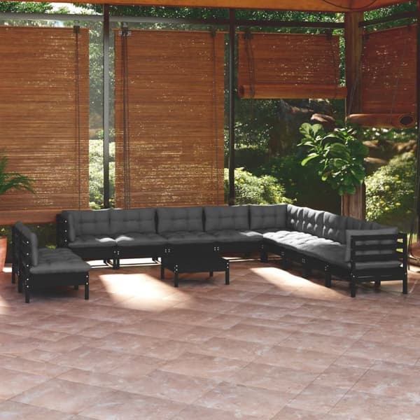 Mooistoerwonen 12-delers loungesett med puter heltre furu 94