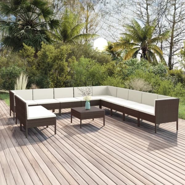 Mooistoerwonen 12-delers loungesett med puter i pall furu 9