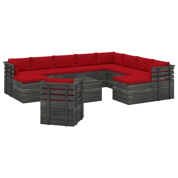 Mooistoerwonen 12-delers loungesett pall med puter solid g 2