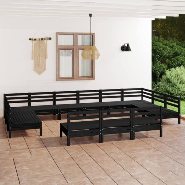 Mooistoerwonen 13-delers loungesett heltre furu svart 7