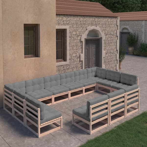 Mooistoerwonen 13-delers sofagruppe med puter i heltre furu 7