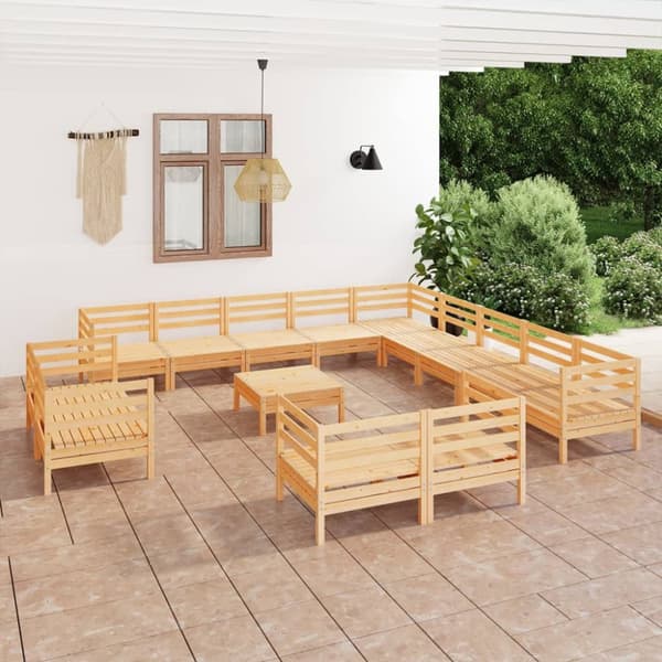 Mooistoerwonen 14-delers loungesett i heltre furu 1