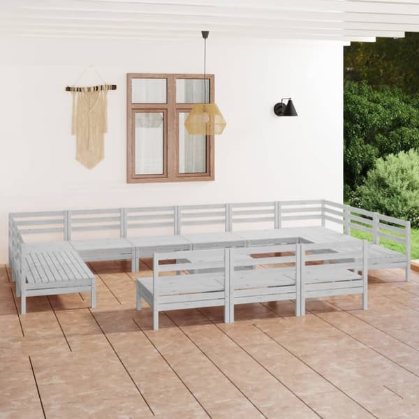 Mooistoerwonen 14-delers sofagruppe heltre furu hvit 2 stk