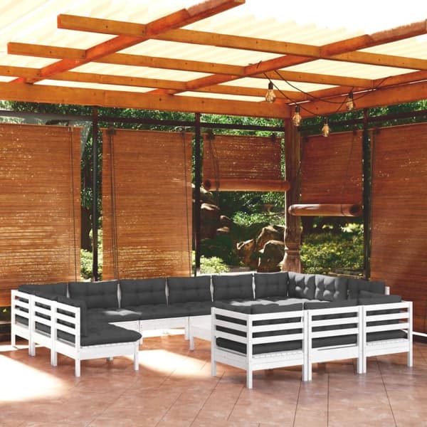 Mooistoerwonen 14-delers loungesett med puter furu honningfarget 4