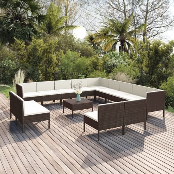 Mooistoerwonen 14-delers loungesett med puter heltre furu 29
