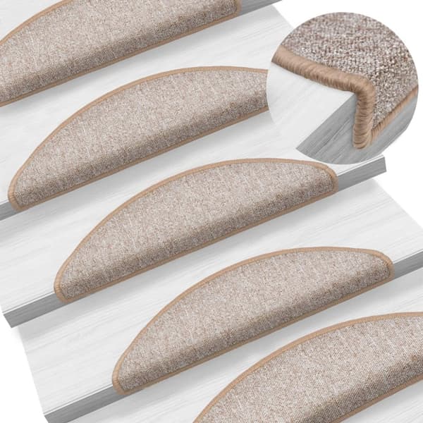 Mooistoerwonen 15 st trappmattor 56x17x3 cm kaffebruna