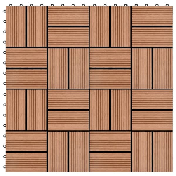 Mooistoerwonen 22 st Terrassplattor 30x30 cm 2 m² HKC brun 1