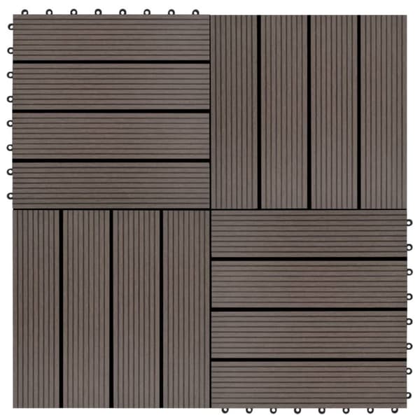 Mooistoerwonen 22 stk. terrassefliser 30x30 cm 2 m² HKC brun 3