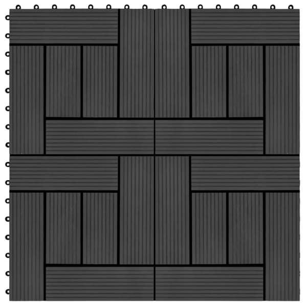 Mooistoerwonen 22 st Terrassplattor 30x30 cm 2 m² HKC svart 1