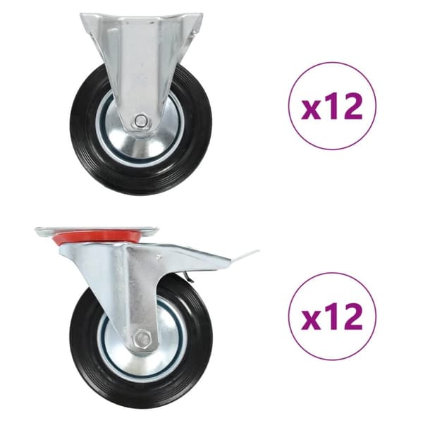 Mooistoerwonen 24 kpl pyöriä 125 mm