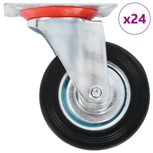 Mooistoerwonen 24 kpl kiinteät pyörät 75 mm 2