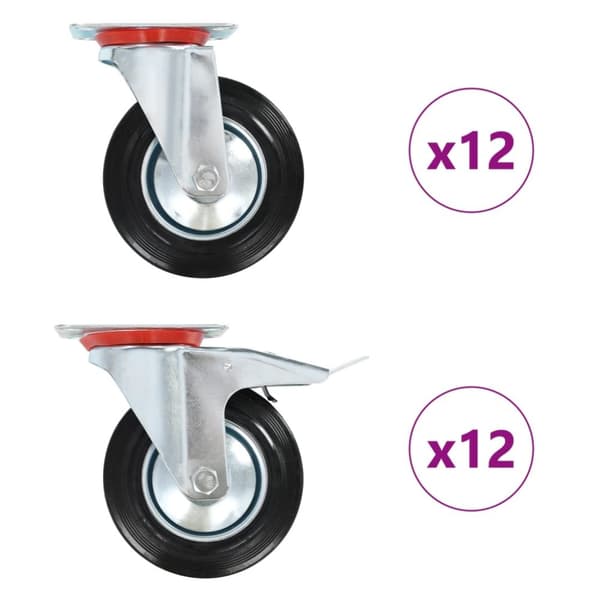 Mooistoerwonen 24 kpl pyörät 160 mm 1