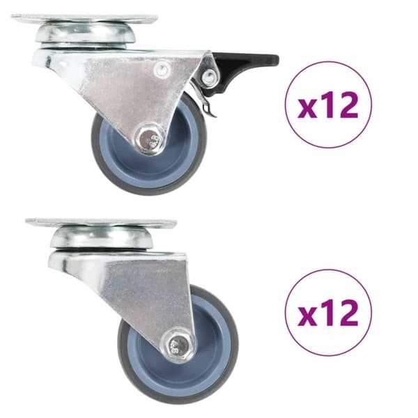 Mooistoerwonen 24 kpl pyörät 75 mm 6