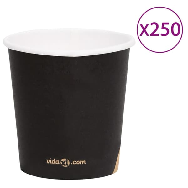 Mooistoerwonen 250 stk. kaffekopper 120 ml papir hvid og sort