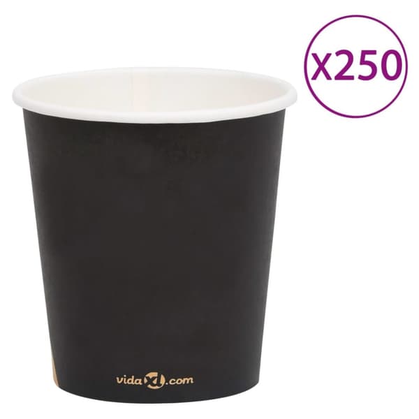 Mooistoerwonen 250 stk. kaffekopper 200 ml papir hvid og sort