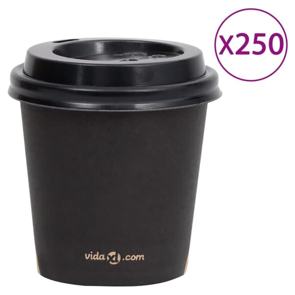 Mooistoerwonen 250 stk kaffekopper med lokk 120 ml papir med