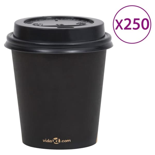 Mooistoerwonen 250 stk kaffekopper med lokk 200 ml papir med