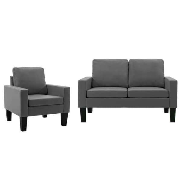 Mooistoerwonen 2-delt sofasæt i kunstlæder cappuccino 3