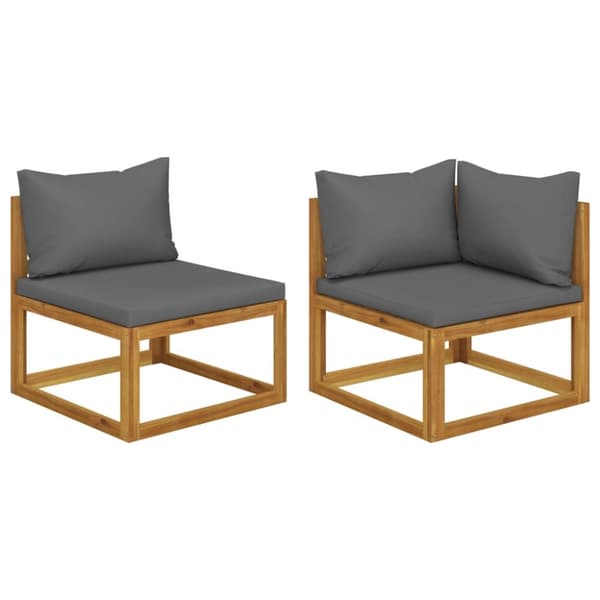 Mooistoerwonen 2-delt sofa med mørkegrå puter ensfarget 1