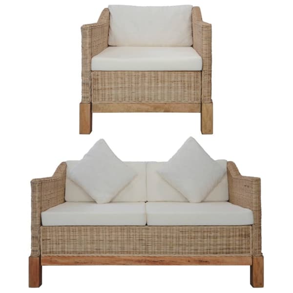 Mooistoerwonen 2-delt sofa med mørkegrå puter solid 2