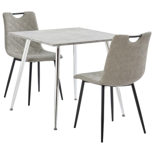 Mooistoerwonen 3-delad matgrupp i konstläder mörkgrå 2