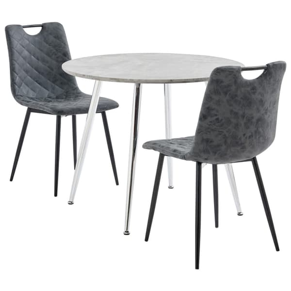 Mooistoerwonen 3-delt spisestuesett i kunstskinn, svart 1