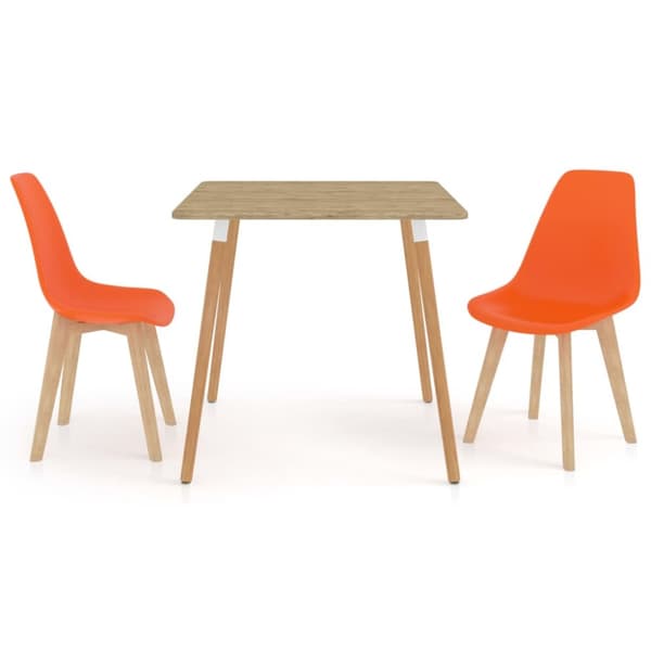 Mooistoerwonen 3-delt spisestuesett oransje 1