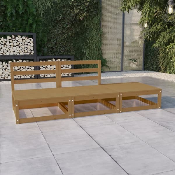 Mooistoerwonen 3-delt loungesett heltre furu honningbrun 6