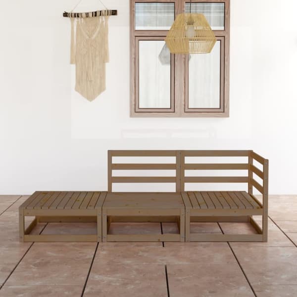 Mooistoerwonen 3-delt loungesett heltre furu honningbrun 8