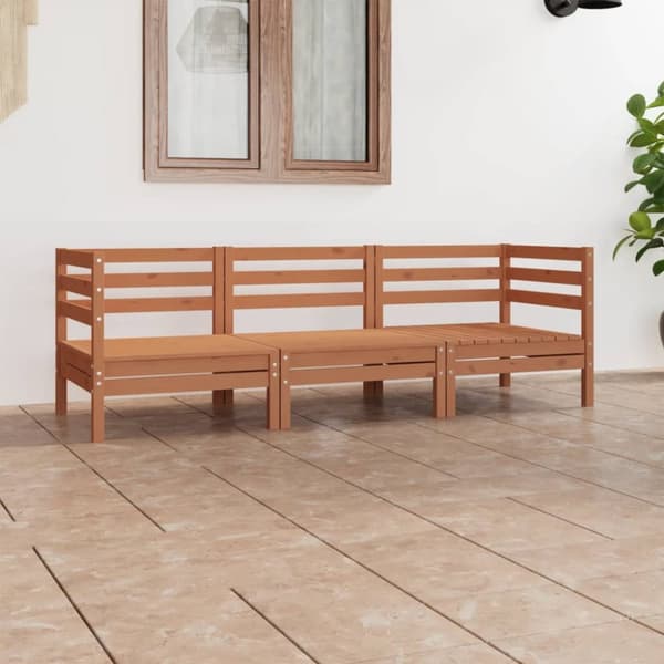 Mooistoerwonen 3-delt loungesett heltre furu honningbrun 12