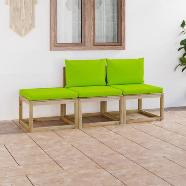 Mooistoerwonen 3-delt loungesett med grå puter solid gr. 5