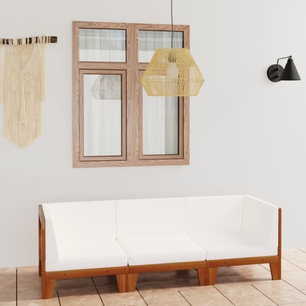 Mooistoerwonen 3-delt loungesett med puter heltre akasie 11