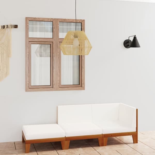 Mooistoerwonen 3-delt loungesett med puter heltre akasie 15