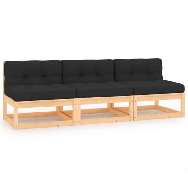 Mooistoerwonen 3-delt loungesett med puter heltre furu 2
