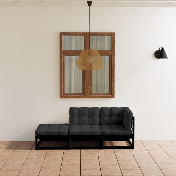 Mooistoerwonen 3-delt sofasett med puter heltre furu 6