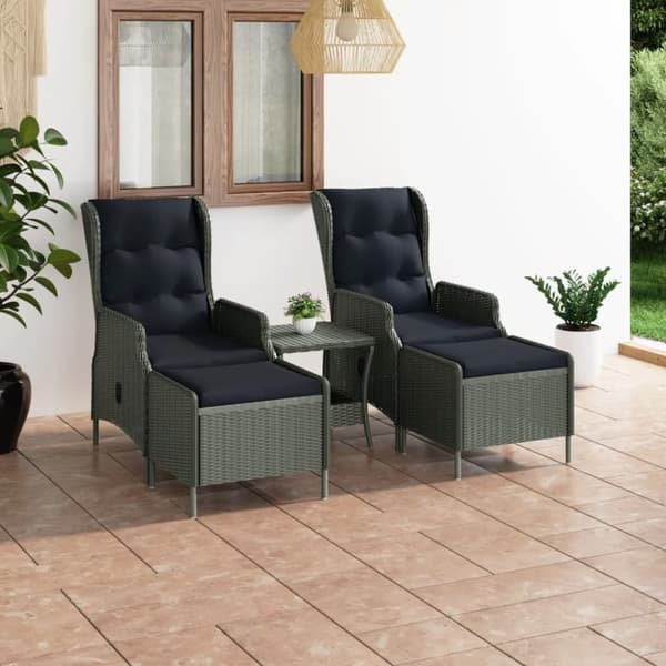 Mooistoerwonen 3-delt loungesett med puter polyrattan lys 2