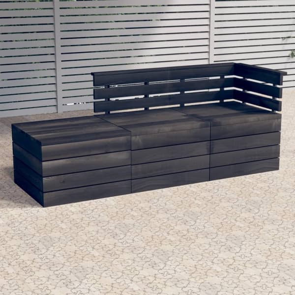 Mooistoerwonen 3-delt loungesett i pall, heltre furu, don 1