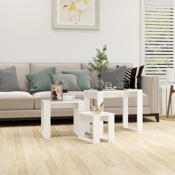 Mooistoerwonen 3-delat bordsset i spånskiva, sonoma ek, färg 4