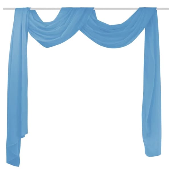 Gardin genomskinlig voile 140 x 600 cm grön